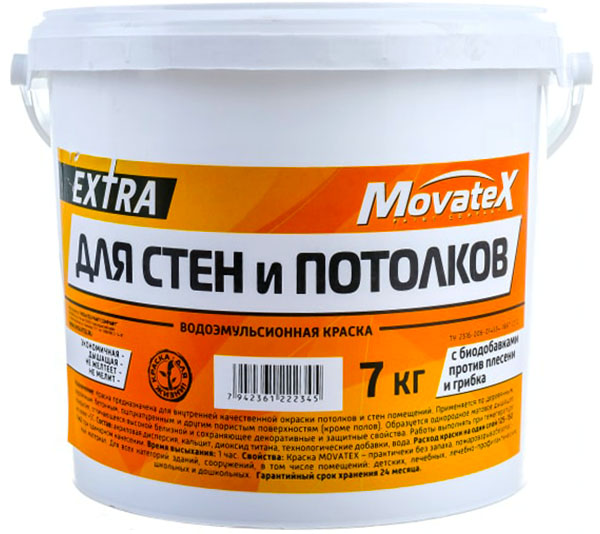 Водоэмульсионная краска Movatex Extra