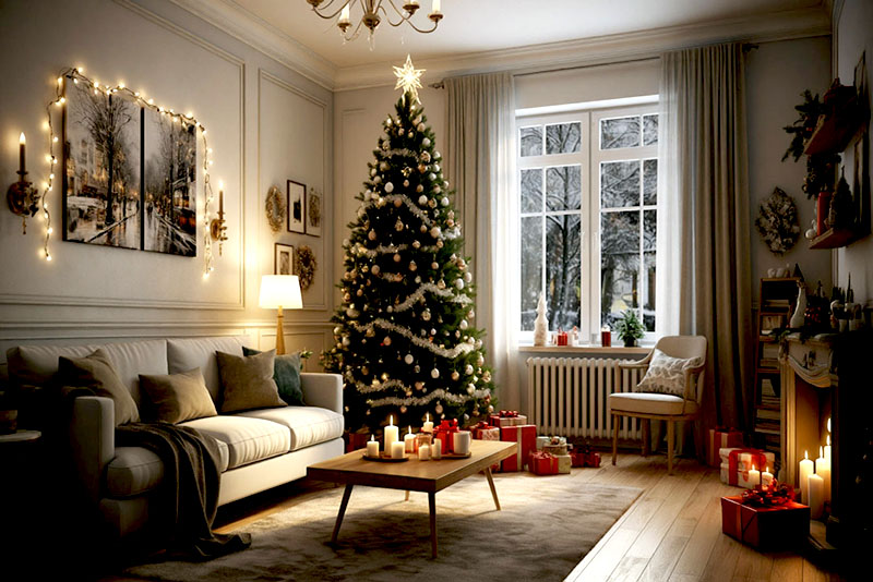 9 трендов в оформлении новогоднего интерьера 2026