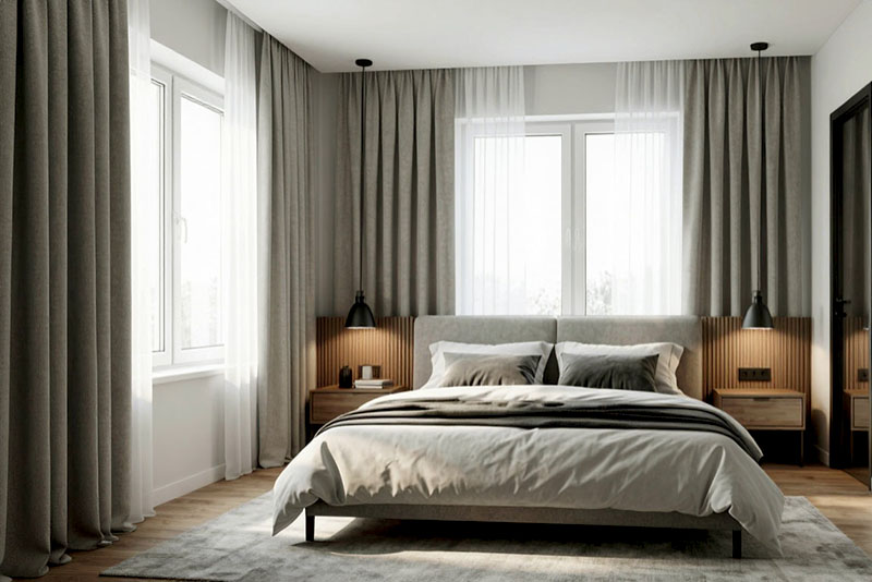 Модные шторы в спальню 2026 года: современный стиль и тренды