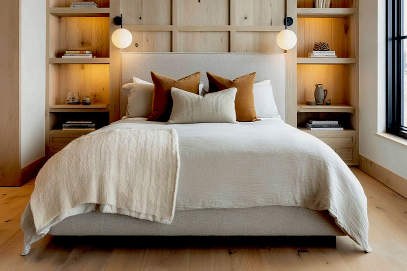 Модные кровати в 2026 году – с высоким изголовьем