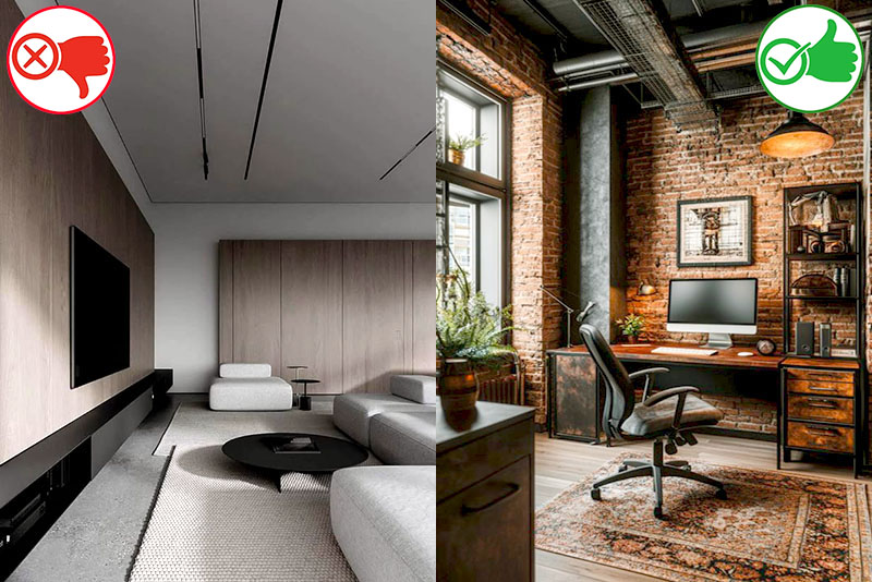 Антитренд в дизайне интерьера 2026 года № 5 – единство цвета и стилистики