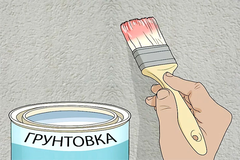 Стена должна быть тщательно прогрунтована