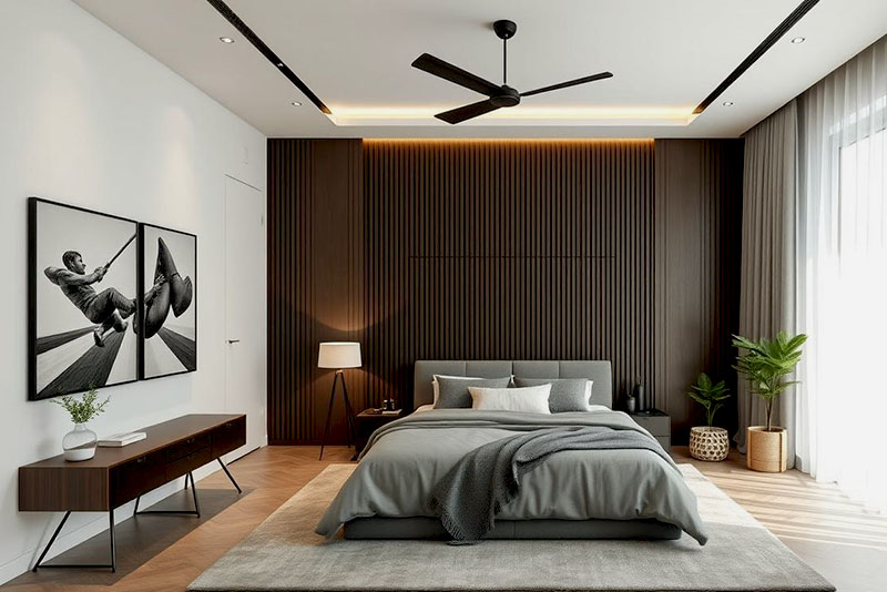 Спальня в стиле модерн – декор выразительный, но не чрезмерный