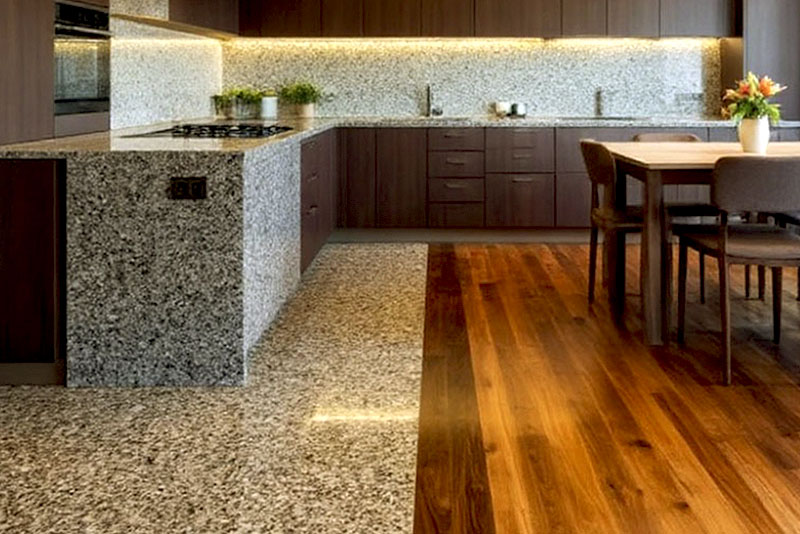 Лучшие материалы для пола на кухне – комбинированный пол