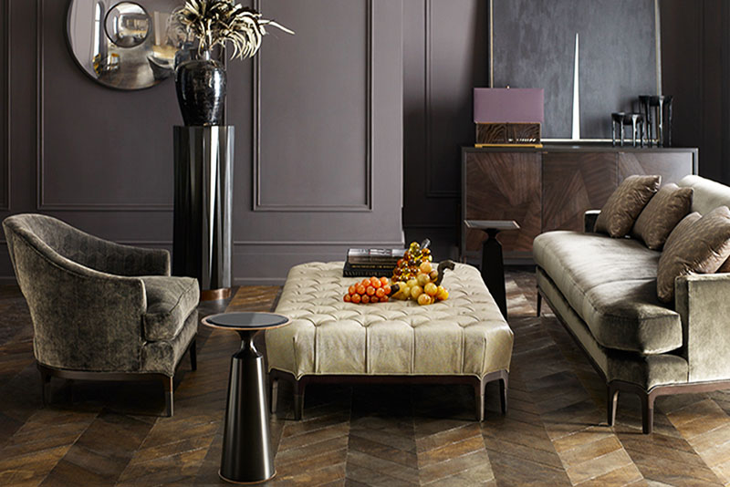 Коллекция мебели для Baker – кресла с округлой спинкой, объемные диваны