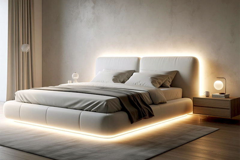 Модные кровати в 2026 году – с «парящим» эффектом