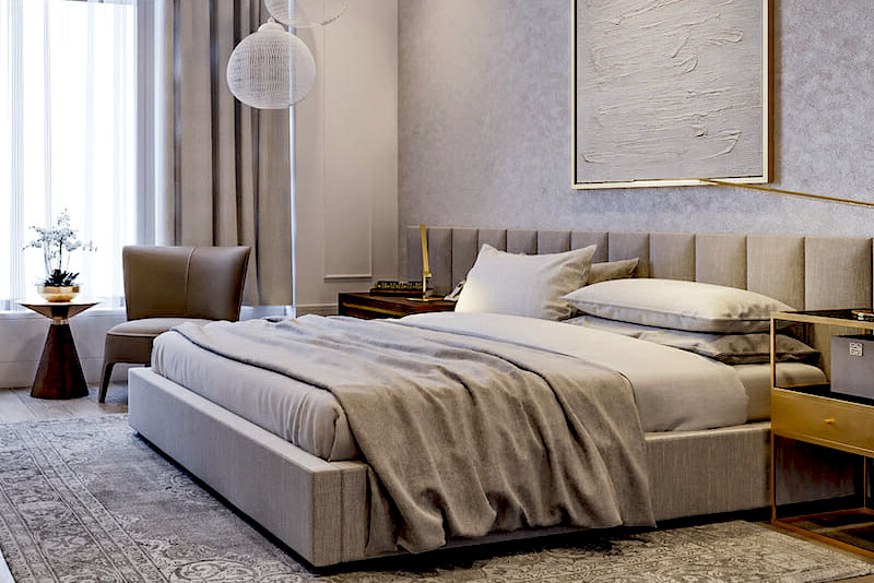 Модные кровати в 2026 году – с изголовьем-панелью