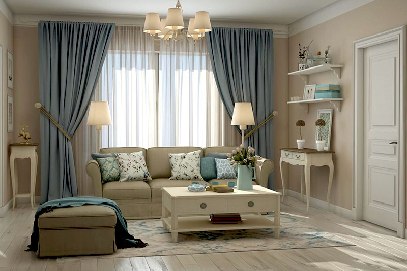 Выбор напольного покрытия для гостиной в стиле прованс достаточно широк