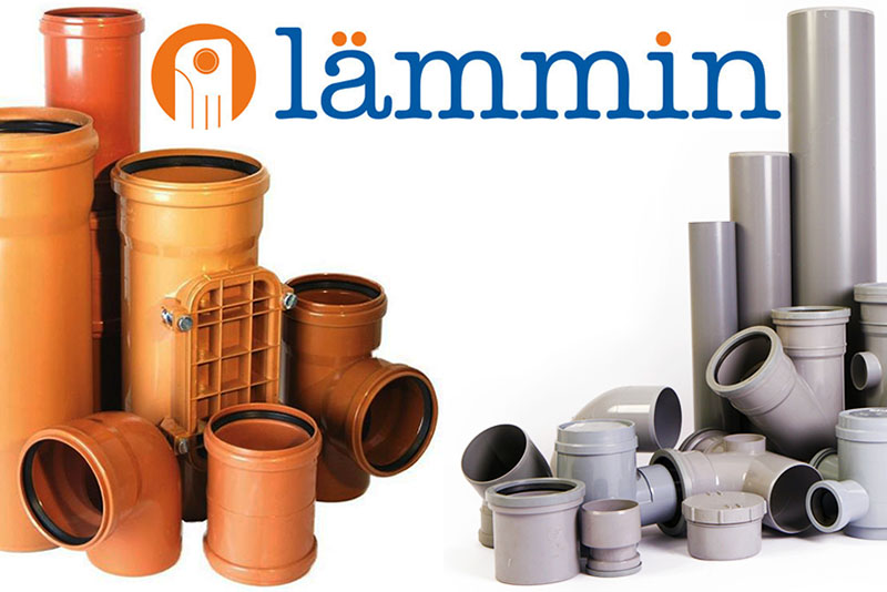 Канализационные трубы и фитинги Lammin