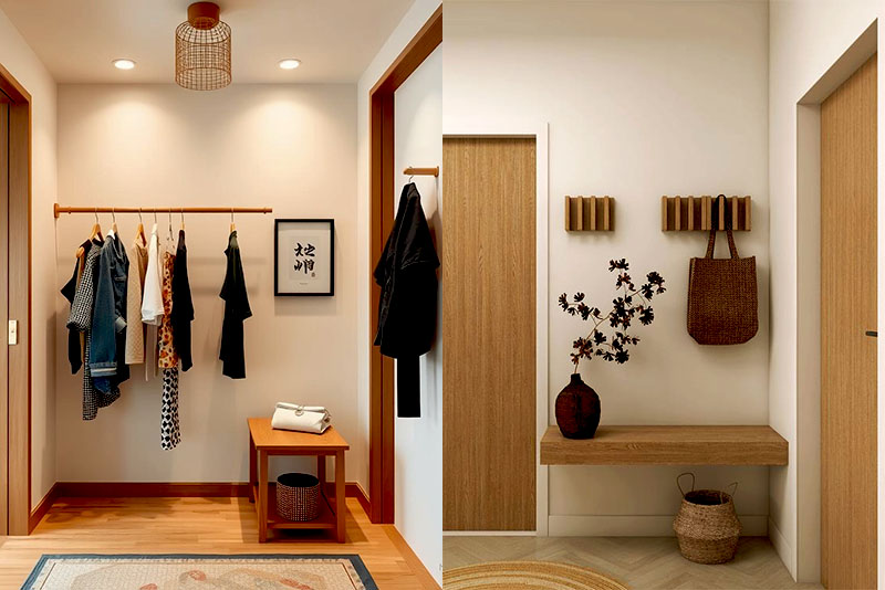 Прихожая и коридор в стиле джапанди – природные акценты для глубины и характера