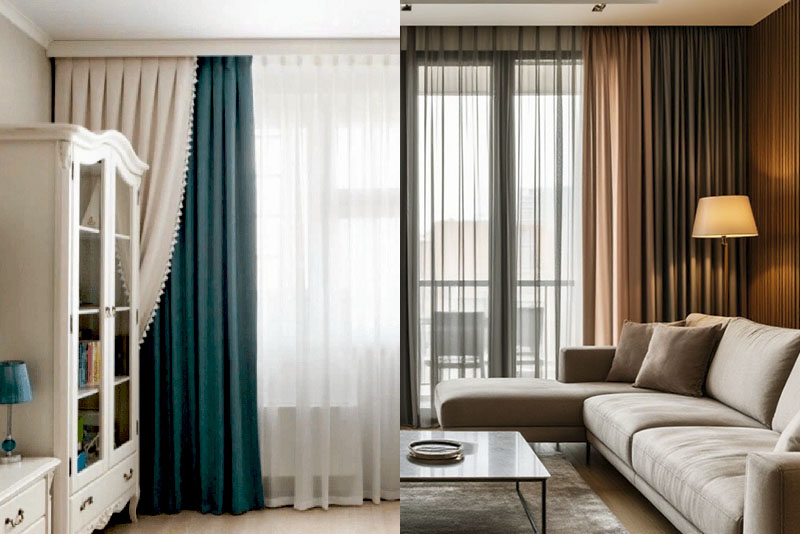 Модные шторы в гостиную в 2026 году – эксклюзивная многослойность