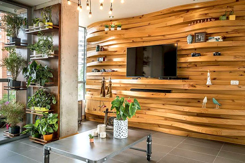 Современный интерьер гостиной 2026 – в тренде природные материалы