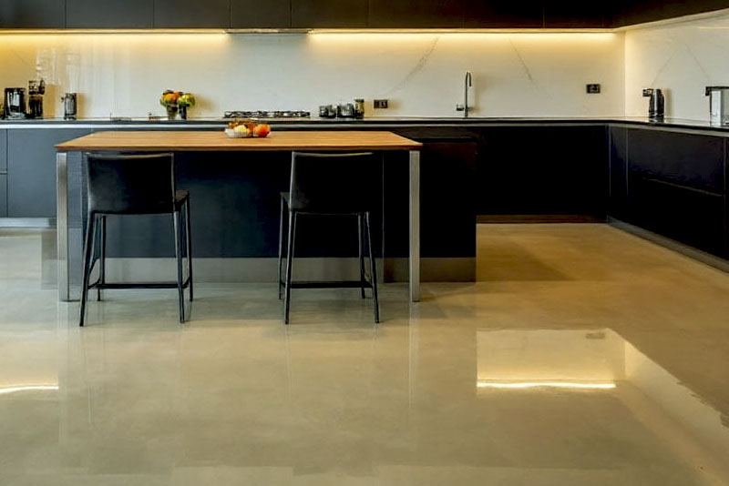 Лучшие материалы для пола на кухне – наливной пол