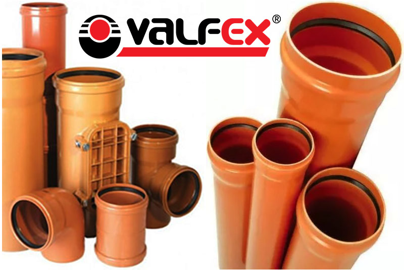 Канализационные трубы и фитинги Valfex