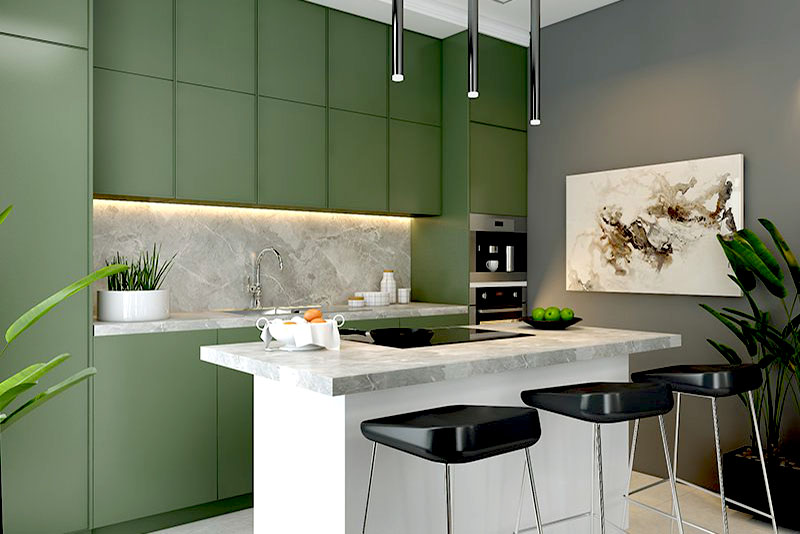 Кухня в современном стиле 2026 года – светодиодная подсветка рабочих зон