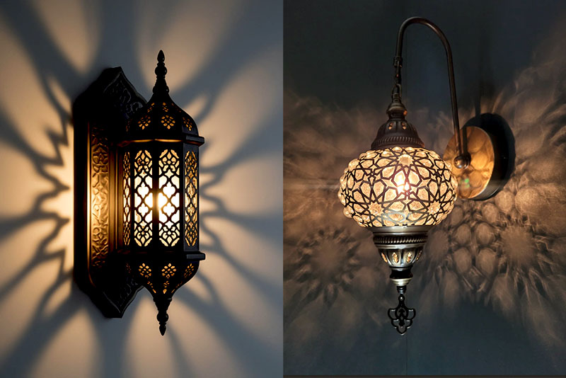 Модные настенные бра 2026 года – в стиле восточных ламп