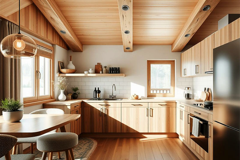 Стиль шале в интерьере кухни –цвета, как отражение природы