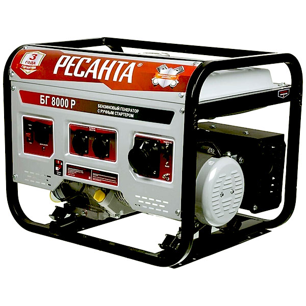 Бензиновый генератор 6,5 кВт Ресанта-БГ-8000-Р