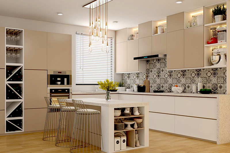 Кухня в современном стиле 2026 года – техника скрывается за фасадами