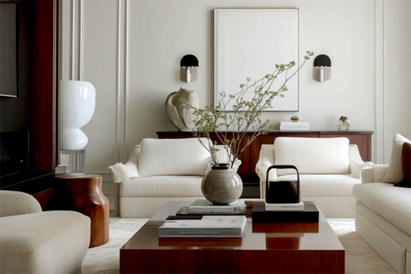 Модный дизайн интерьера в 2026 году – добавление элементов цвета Cloud Dancer