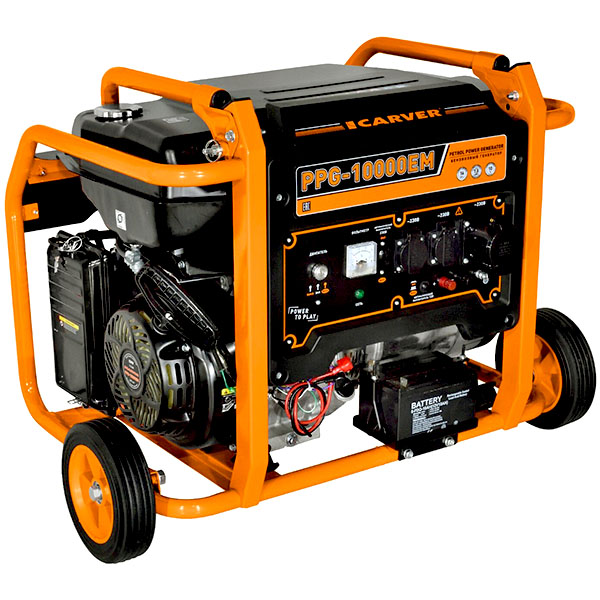 Бензиновый генератор 6,4 кВт Carver PPG-10000ЕM