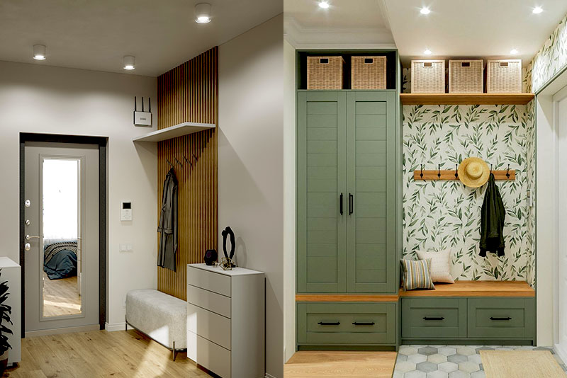 Прихожая и коридор в скандинавском стиле – минимум дополнительной подсветки