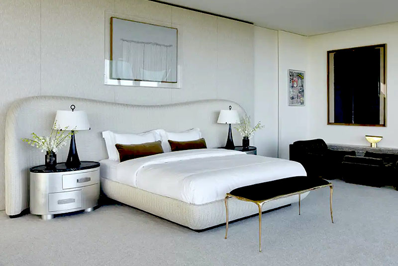 Спальня в стиле модерн – кровать, как центральный элемент