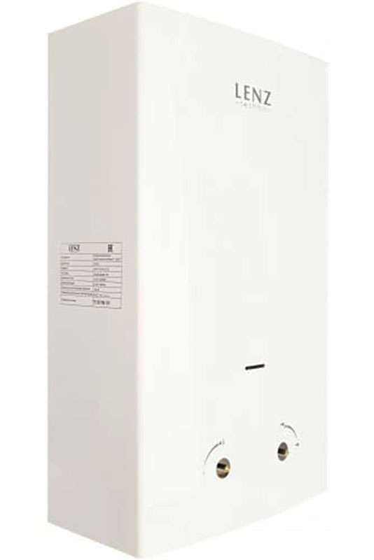 Газовый проточный водонагреватель Lenz Technic 10L White