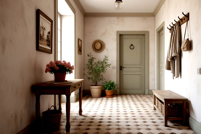 Прихожая или коридор в стиле прованс