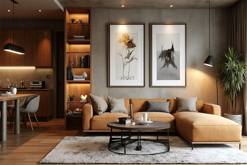 Модный дизайн интерьера в 2026 году – сочетание разных текстур