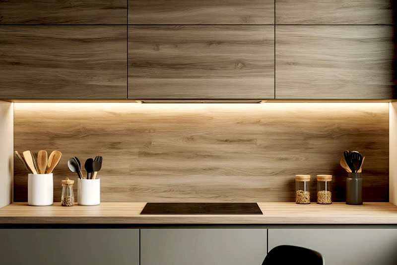 Фартук на кухне из МДФ