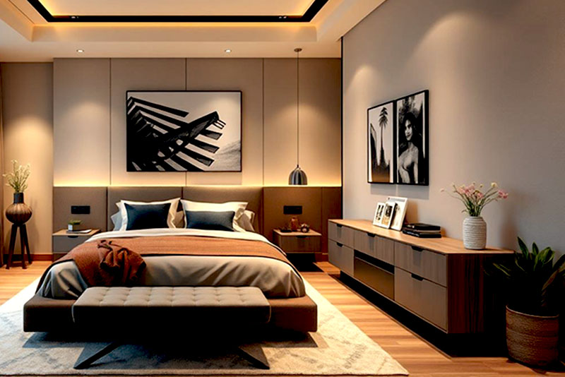 Спальня в стиле модерн – цвета создают атмосферу гармонии и эстетики