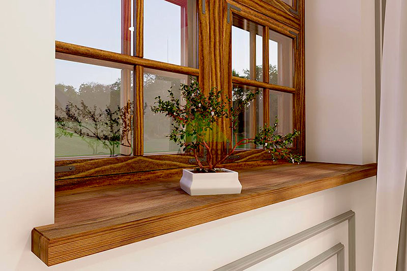 Подоконник, как продолжение рамы