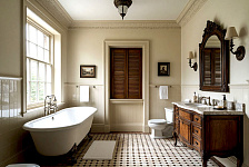 Английский стиль в интерьере ванной комнаты