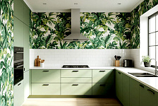 Модные обои на кухню  2026 году: тенденции и современный стиль